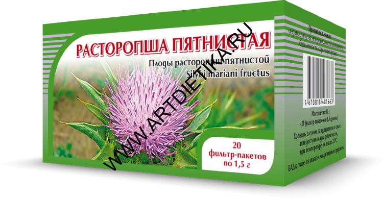 Расторопша пятнистая плоды ф/п 1,5 г № 20 Хорст/45 растит сырье