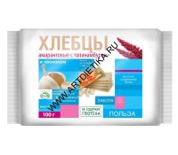 Хлебцы Амарантовые 100г с топинамбуром и Чесноком без глютена