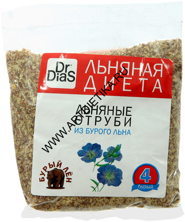 Отруби Dr.Dias Льняные из бурого льна 100г