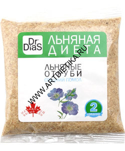 Отруби Dr.Dias Льняные средний помол 100г
