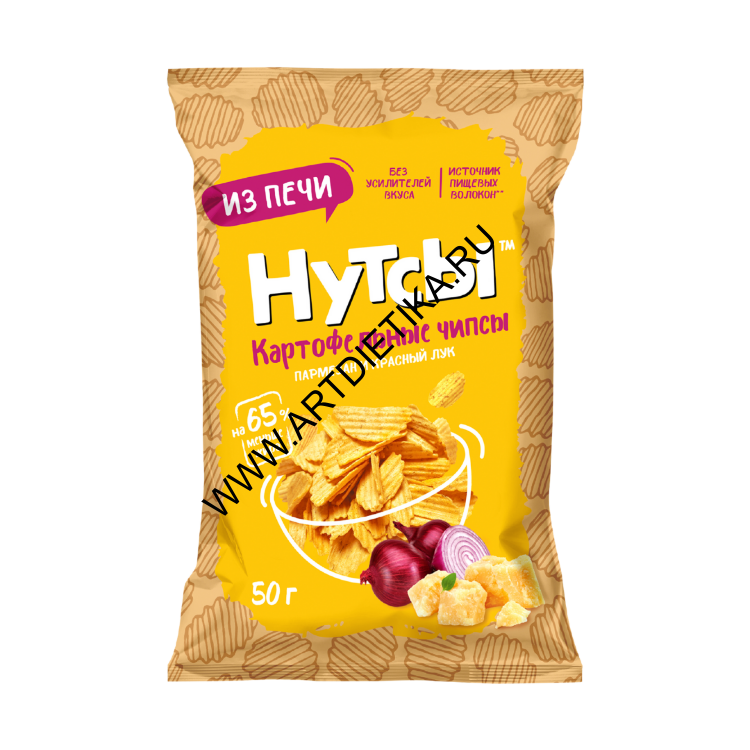Чипсы картофельные из печи НУТСЫ  Пармезан и красный лук 50 г