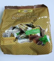 Конфеты Петродиет вафельные Какао-шоколадные на фруктозе со стевией 100г