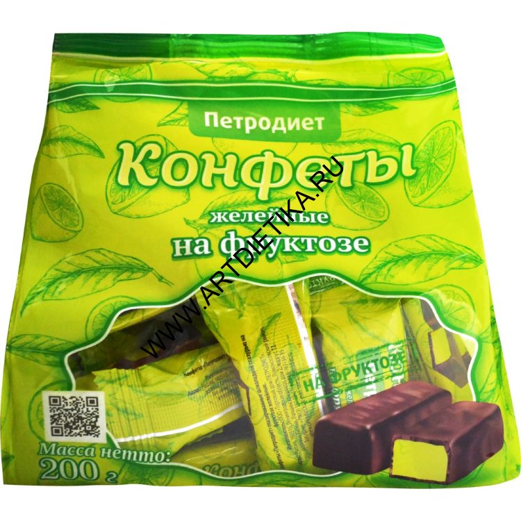 Конфеты Петродиет желейные на фруктозе №3 200г