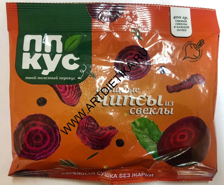 Чипсы овощные из свеклы 40 г Аскат Продукт