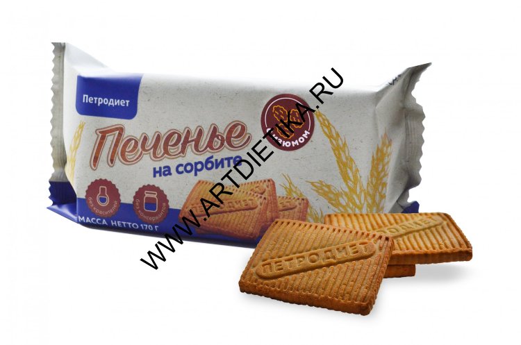 Печенье Петродиет на сорбите с изюмом 170г
